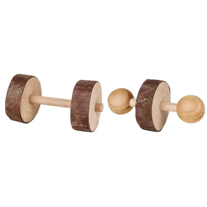 Hauptproduktbild Dřevěné činky pro hlodavce 4,5x9 cm (2 ks)