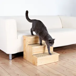 Holztreppe für kleine Hunde und Katzen, max. 50kg 40x38x45cm