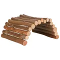 Holzbrücke aus Rundholz, für Meerschweinchen und Kaninchen, 51 x 30 cm