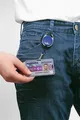 Namensschildhalter Style, dunkelblau, versenkbar, Karabiner, LANGLEBIG