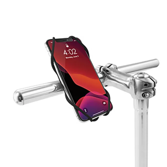 Hauptproduktbild Držák mobilu Bone Bike Tie 3, na kolo, nastavitelná velikost, černý, 5.8-7.2", silik