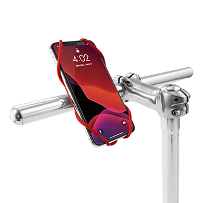 Hauptproduktbild Držák mobilu Bone Bike Tie 3, na kolo, nastavitelná velikost, červený, 5.8-7.2