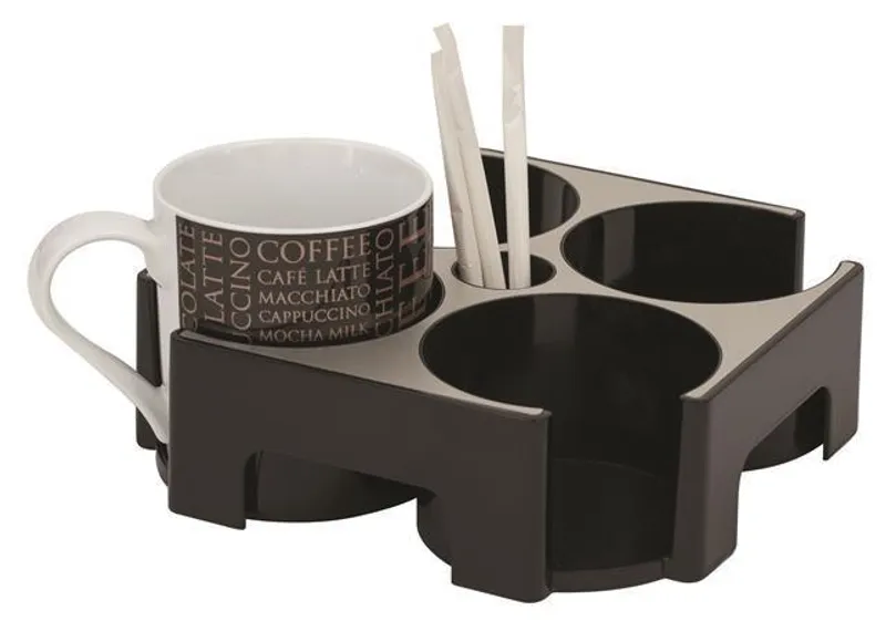 Hauptproduktbild Držák na kelímky "Coffee break", na 4 nápoje, hliník, ALBA