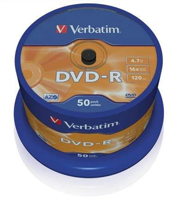 Hauptproduktbild DVD-R 4,7GB, 16x, AZO, Verbatim, 50-cake
