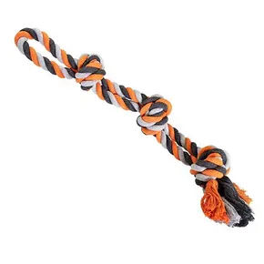 Doppelseil HipHop Baumwolle 3 Dochte 60 cm / 450 g Grau, Dunkelgrau, Orange