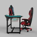 E-blue Spieltisch EGT536BK, 136,5 x 80,3cm, 81 cm, unterbeleuchtet