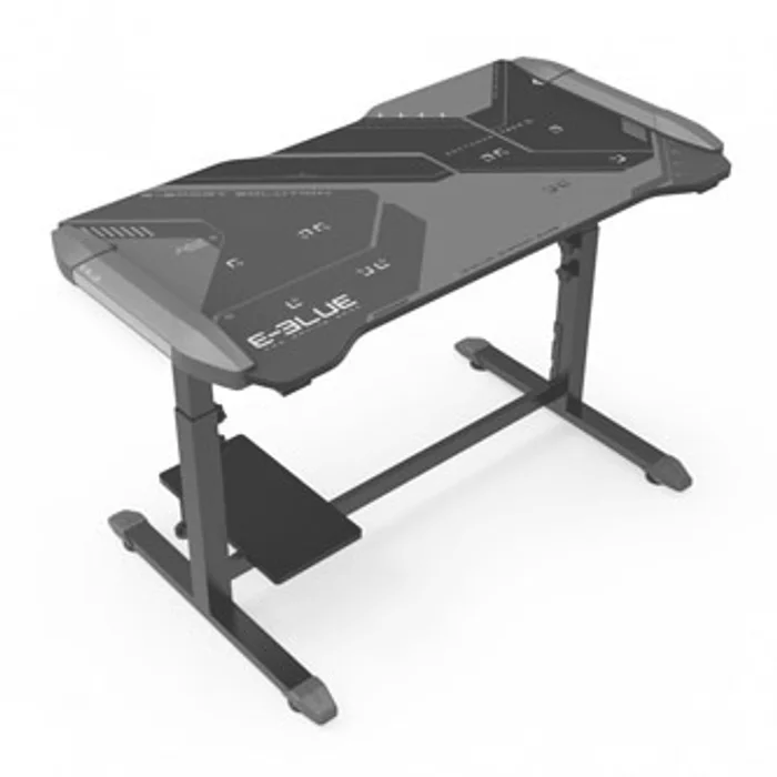 Hauptproduktbild E-Blue Herní stůl EGT574BK, 113cm x 59,5cm, 74-86,8cm, podsvícený, nastavitelná výška
