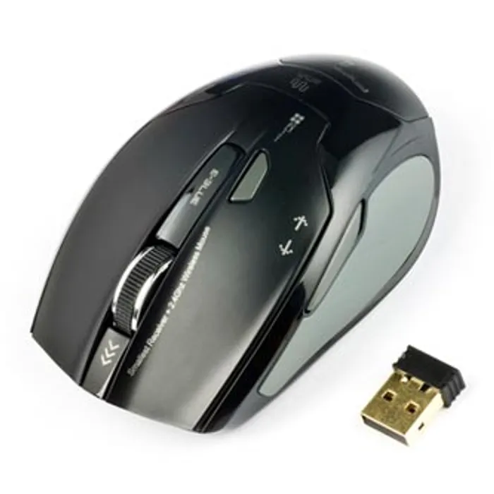 Hauptproduktbild E-Blue Myš ARCO 2, 1600DPI, 2.4 [GHz], optická, 6tl., 1 kolečko, bezdrátová, černá, 2 ks