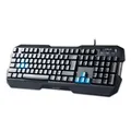 E-blue Polygon, Tastatur US, Game, spritzwassergeschützt typ verkabelt (USB), schwarz