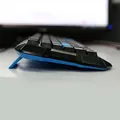 E-blue Polygon, Tastatur US, Game, spritzwassergeschützt typ verkabelt (USB), schwarz