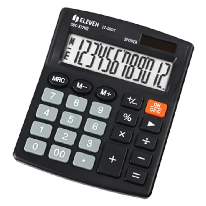 Hauptproduktbild Eleven kalkulačka SDC812NR, černá, stolní, dvanáctimístná, duální napá, jení