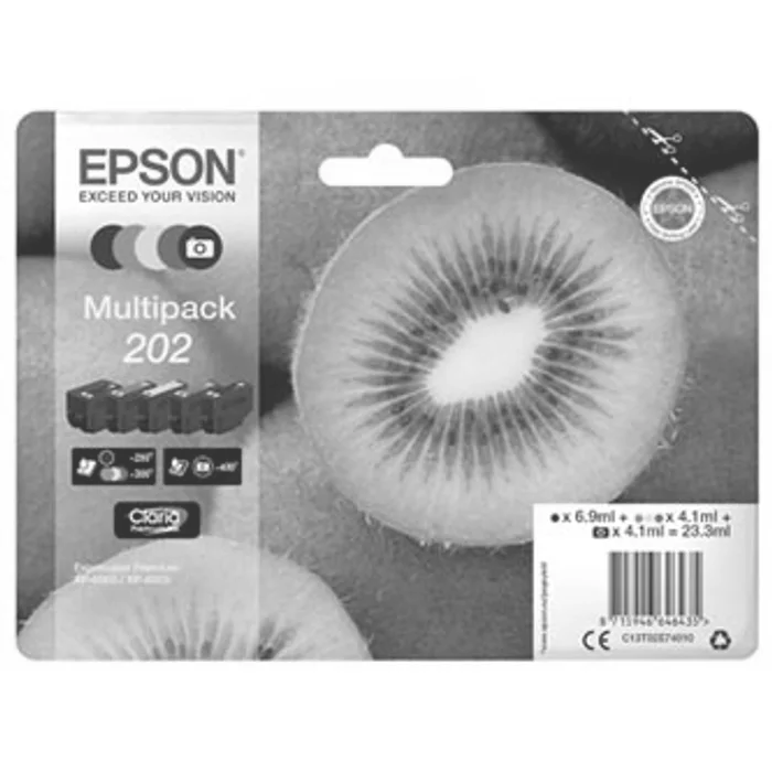 Hauptproduktbild Epson originální ink 13T02E74010, 202, CMYK, 1x6.9ml, 4x4.1ml, Epson XP-6000, XP-6005