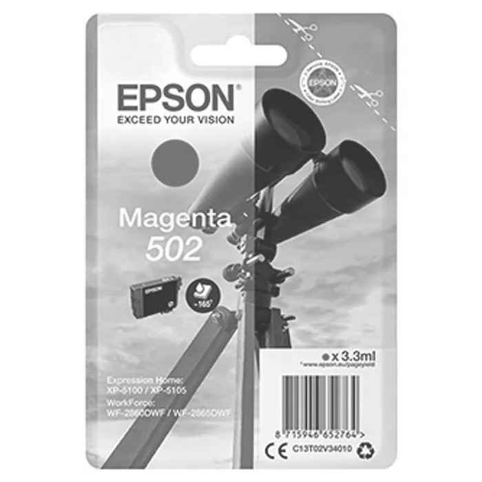 Hauptproduktbild Epson originální ink C13T02V34020, 502, T02V340, magenta, 165str., 3.3ml, Epson XP-5100,