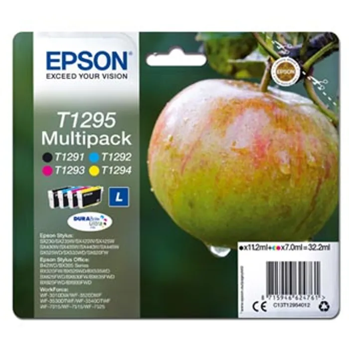 Hauptproduktbild Epson originální ink C13T12954012, T1295, CMYK, 32,2ml, Epson Stylus SX420W, 425W, Stylus