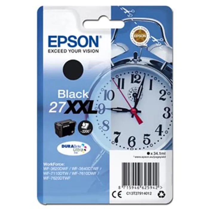Hauptproduktbild Epson originální ink C13T27914012, 27XXL, black, 34,1ml, Epson WF-3620, 3640, 7110, 7610,