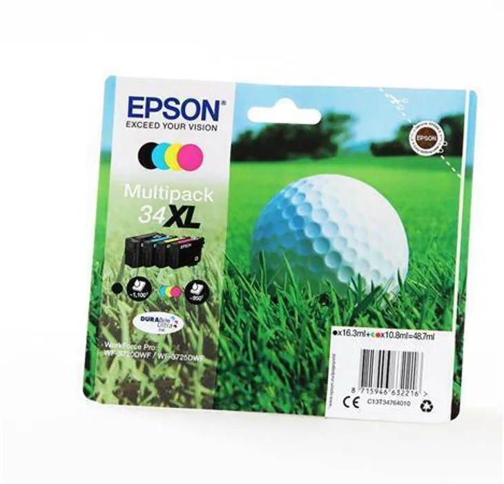 Hauptproduktbild Epson originální ink C13T34764010, T347640, CMYK, 48.7ml, Epson WF-3720DWF, 3725DWF