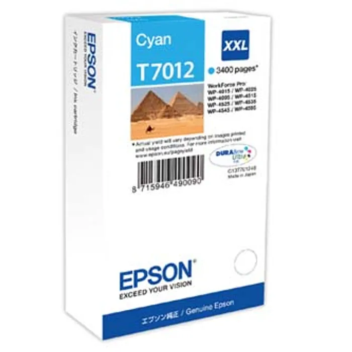 Hauptproduktbild Epson originální ink C13T70124010, XXL, cyan, 3400str., Epson WorkForce Pro WP4000, 4500