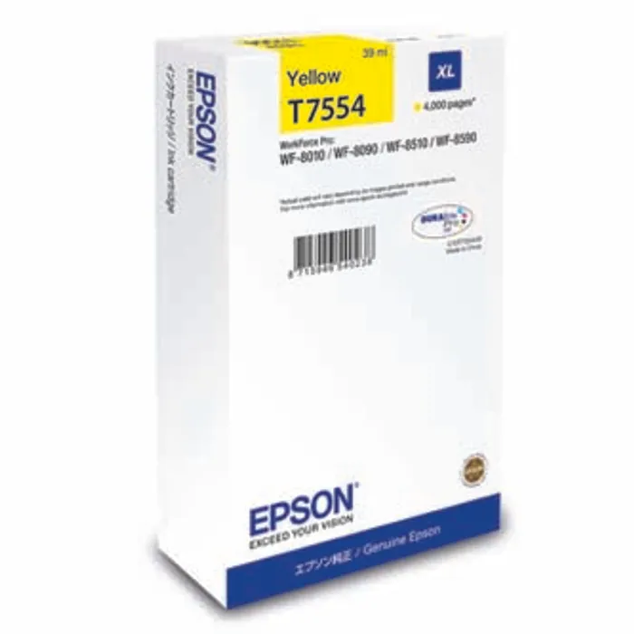 Hauptproduktbild Epson originální ink C13T755440, T7554, XL, yellow, 4000str., 39ml, 1ks, Epson WorkForce