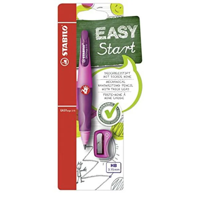 Hauptproduktbild Ergonomická mech. tužka pro praváky - STABILO EASYergo 3.15 růžová/fialová HB+ořezávátko