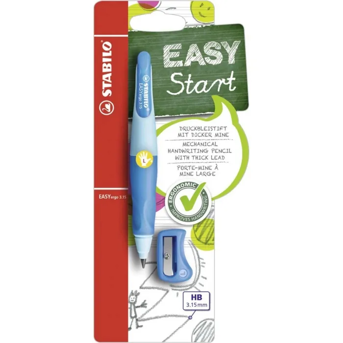 Hauptproduktbild Ergonomická mechanická tužka pro leváky - STABILO EASYergo 3.15 modrá/modrá HB+ořezávátko