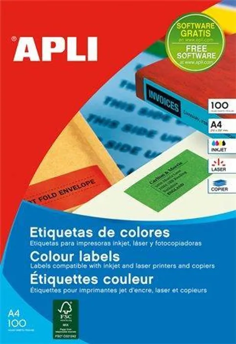 Hauptproduktbild Etiketa, 70 x 37mm, žlutá, 2400ks/bal., APLI