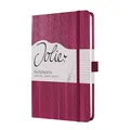 Exklusives Notizbuch „Jolie“, kirschrot, liniert, 135x203 mm, 174 Seiten, SIGEL