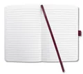 Exklusives Notizbuch „Jolie“, kirschrot, liniert, 135x203 mm, 174 Seiten, SIGEL