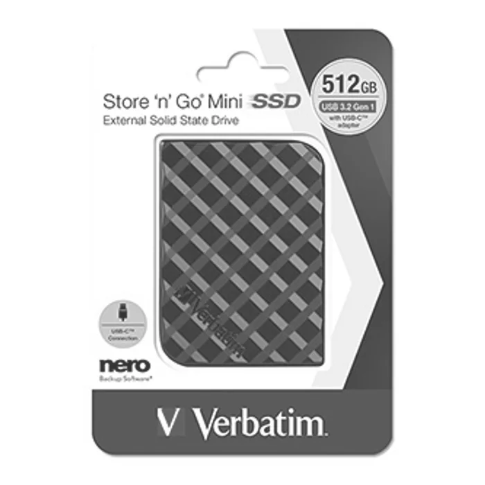 Hauptproduktbild Externí disk SSD Verbatim USB 3.2 Gen 1, 512GB, Store N Go Mini, 53236, USB-A/Micro-B, ob