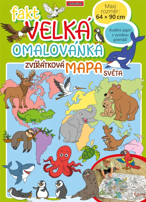 Hauptproduktbild Fakt velká omalovánka - Zvířatková mapa světa