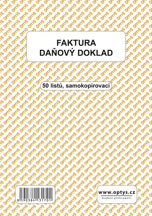 Hauptproduktbild Faktura A5, samopropisovací, 50 listů 1317