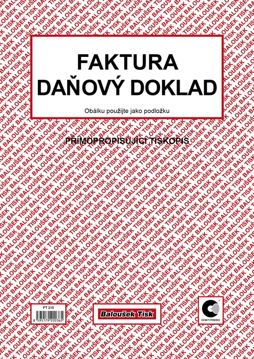 Hauptproduktbild Faktura - daňový doklad A4 samopropis PT210