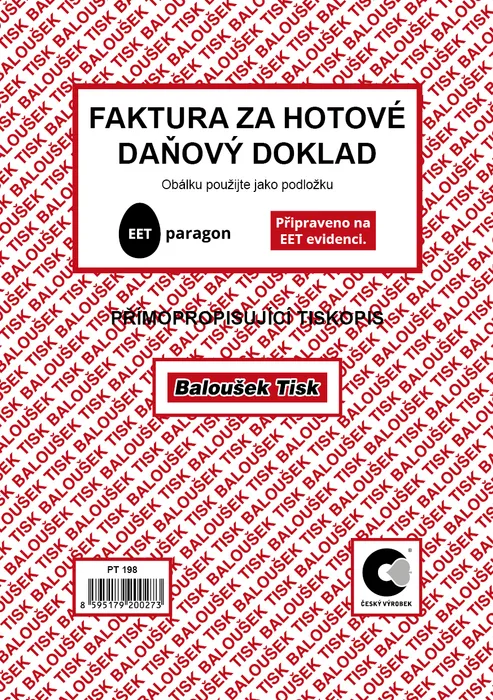 Hauptproduktbild Faktura za hotové-daňový doklad A5 PT198