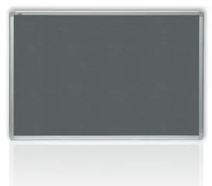 Filcová šedá tabule v hliníkovém rámu 60x90 cm