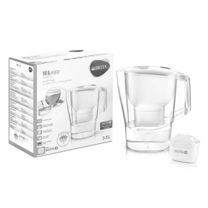 Hauptproduktbild Filtrační konvice Aluna XL, bílá, sklo, 3.5l, vč. 1 filtru, Brita