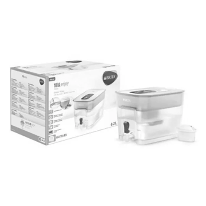 Hauptproduktbild Filtrační zásobník na vodu Flow, bílá, sklo, 8.2l, vč. 1 filtru, Brita