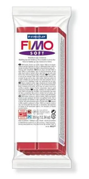 Hauptproduktbild FIMO® soft 8020 tmavě červená 350g blok
