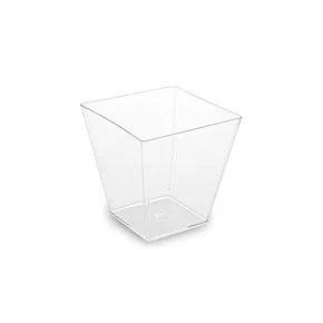 Fingerfood-Becher (PS) eckig glasklar 50 x 50 x 45 mm 60ml [50 St.]