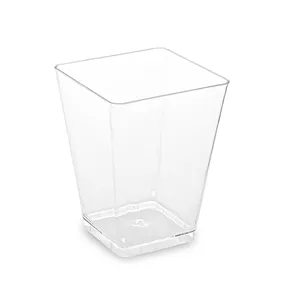 Fingerfood-Becher (PS) eckig glasklar 58 x 58 x 76 mm 160ml [20 St.]