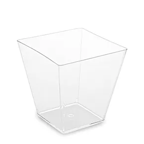 Fingerfood-Becher (PS) eckig glasklar 72 x 72 x 72 mm 230ml [20 St.]