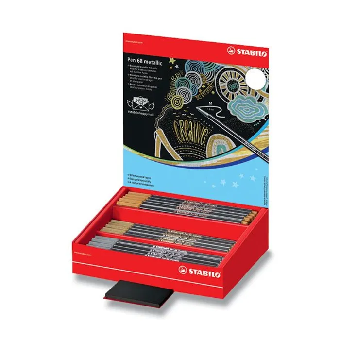 Hauptproduktbild Fix Stabilo Pen 68 metallic stojánek, 60 ks