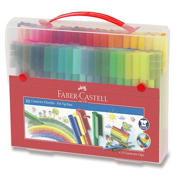 Hauptproduktbild Fixy Faber-Castell 155579 Connector, plastová taška 80 ks