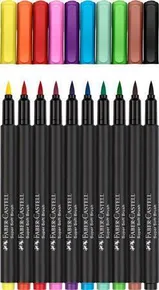 Fixy Faber-Castell Black Edition Brush 10 barev