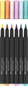 Fixy Faber-Castell Black Edition Brush 6 barev, pastel