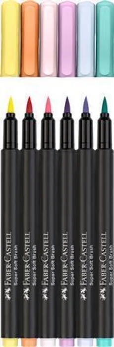 Hauptproduktbild Fixy Faber-Castell Black Edition Brush 6 barev, pastel