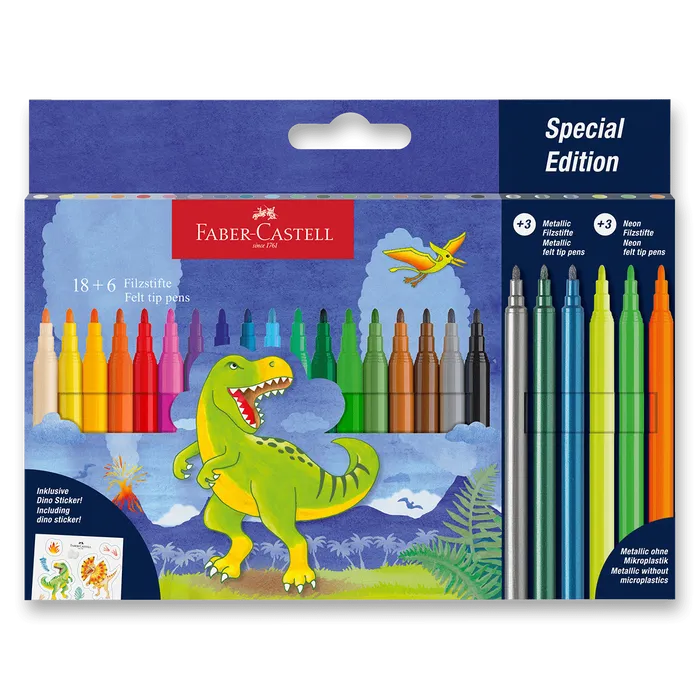 Hauptproduktbild Fixy Faber-Castell Dinosaurus 24 barev