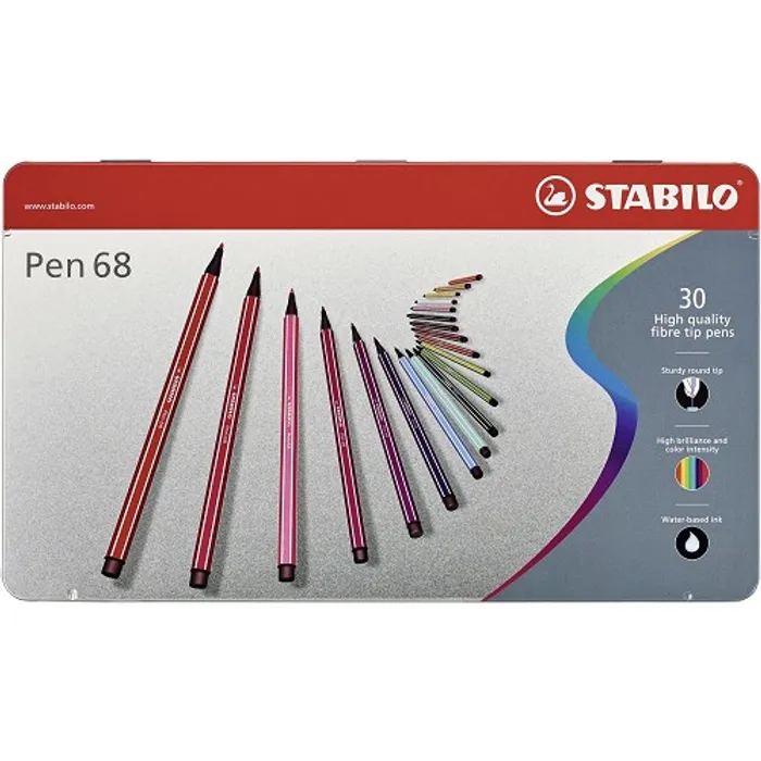 Hauptproduktbild Fixy STABILO Pen 68 sada 30 ks (kovové pouzdro)
