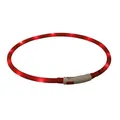 Flash USB Leuchthalsband XS-XL 70 cm / 10 mm, - rot