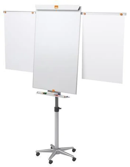 Hauptproduktbild Flipchart "Piranha", magnetický, 2 výsuvná ramena, NOBO