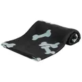 Weiteres Produktbild Fleecedecke BEANY 100x70cm - schwarz mit beigen Füßen
