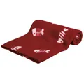 Weiteres Produktbild Fleecedecke BEANY 100x70cm - Burgunderrot mit Fischgrätenmuster